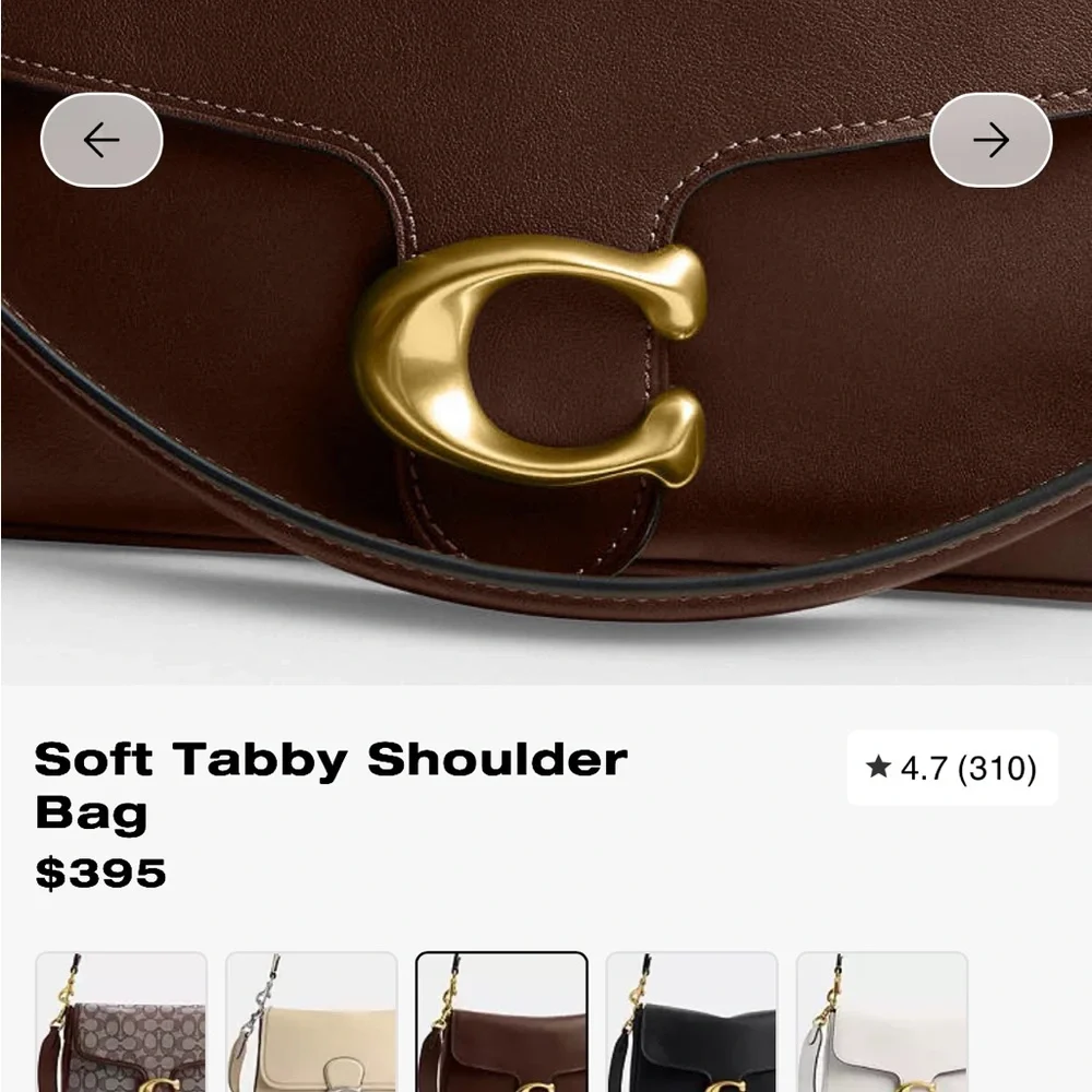 Coach Soft Tabby Shoulder Bag - Dark Brown - Picture 5 of 13